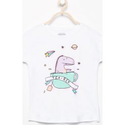 T-shirt z dinozaurem - Biały. T-shirty damskie marki bonprix. W wyprzedaży za 14.99 zł.