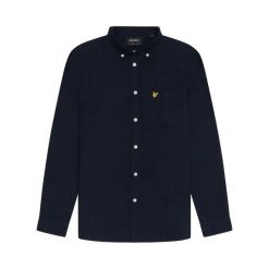 Zwykła koszula z długim rękawem Lyle & Scott Oxford. Niebieskie koszule męskie LYLE AND SCOTT, m, bez wzorów, z bawełny, casualowe, bez kołnierzyka, bez ramiączek. Za 307.50 zł.