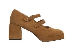 Czółenka Bayla-159 4544 008-P Camel Welur 159103, Skóra naturalna - 36. Brązowe czółenka damskie Bayla, bez wzorów, ze skóry, eleganckie, bez obcasa, na platformie, bez zapięcia. W wyprzedaży za 224.10 zł.