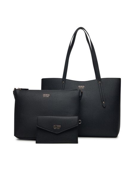 Guess Torebka HWPG96 48230 Czarny. Czarne torebki do ręki damskie Guess, z aplikacjami, ze skóry, bez dodatków. Za 499.99 zł.