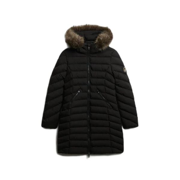 Parka dla kobiet Superdry Fuji. Czarne kurtki damskie Superdry., m, bez wzorów, z puchu, bez kaptura. Za 555.00 zł.