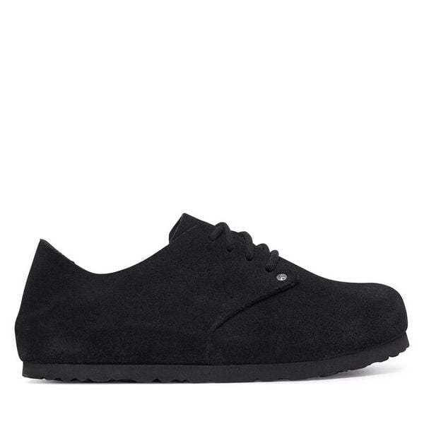 Półbuty Birkenstock. Czarne półbuty damskie Birkenstock, bez wzorów, bez obcasa, na płaskiej podeszwie, bez zapięcia. Za 719.99 zł.