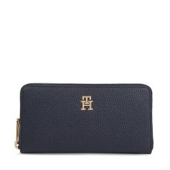 Portfel Tommy Hilfiger. Niebieskie portfele damskie Tommy Hilfiger, bez wzorów. Za 309.99 zł.