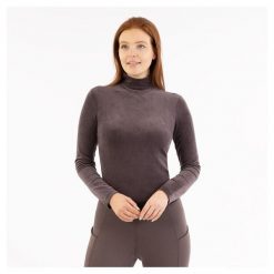 Sweter damski BR Equitation Jeanine. Brązowe swetry damskie BR, na zimę, bez wzorów, bez kołnierzyka, bez ramiączek, bez kaptura. Za 241.00 zł.