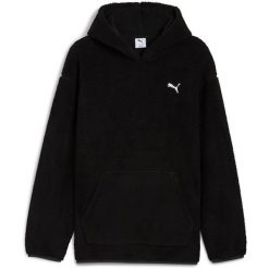 Bluza z kapturem męskie Puma Ess Elevated Relaxed Winterized Hoodie S. Czarne bluzy męskie Puma, m, bez wzorów, z materiału, z kapturem. Za 290.00 zł.