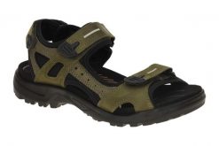 ECCO Sandały męskie Offroad Yucatan M tarmac/tarmac-45. Zielone sandały męskie ecco, z gumy, bez zapięcia. Za 609.65 zł.