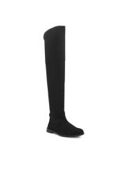 Sergio Bardi Muszkieterki ARC-C1008-04SB Czarny. Czarne kozaki damskie Sergio Bardi, z materiału, bez obcasa, na płaskiej podeszwie. Za 359.00 zł.