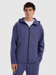 4F Bluza dresowa rozpinana z kapturem męska - szara M. Szare bluzy męskie 4f, m, bez wzorów, z dresówki, z kapturem. W wyprzedaży za 189.99 zł.
