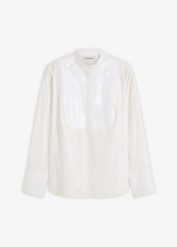 Tunika z cekinami. Czarne tuniki damskie bonprix, z aplikacjami, eleganckie, bez kołnierzyka, bez ramiączek. Za 119.99 zł.