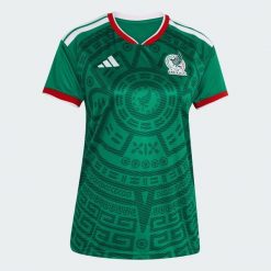 Koszulka domowa Meksyk 26. Zielone koszulki sportowe damskie Adidas, xs, bez wzorów, z materiału, bez kołnierzyka, bez ramiączek, na fitness i siłownię, climacool (adidas). Za 439.00 zł.