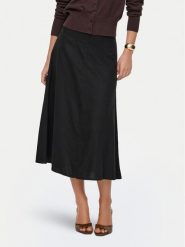 ONLY Spódnica midi Goa 15363690 Czarny Regular Fit. Czarne spódnice damskie Only, s, bez wzorów, ze lnu, midi. Za 169.99 zł.