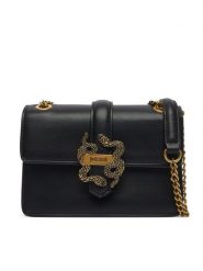 Just Cavalli Torebka Iconic Snakes 81RA4BA3 ZSA89 Czarny. Czarne torebki do ręki damskie Just Cavalli, bez wzorów, ze skóry, bez dodatków. Za 819.99 zł.