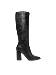Nine West Kozaki CEO-RASHAAD-01 Czarny. Czarne kozaki damskie Nine West, z materiału, bez obcasa, na słupku. Za 359.99 zł.