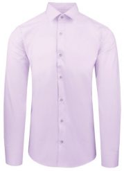 Jasnofioletowa Koszula Bawełniana o Taliowanym Kroju, Jednokolorowa. Koszule męskie Pazzani, bez wzorów, z bawełny, eleganckie, bez kołnierzyka, bez ramiączek. Za 169.00 zł.