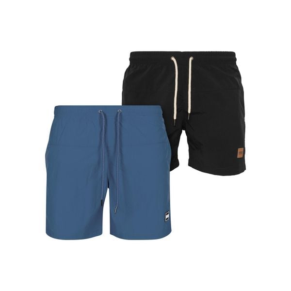 Szorty Urban Classics Block (x2). Czarne spodnie materiałowe męskie Urban Classics, m, bez wzorów. Za 147.70 zł.