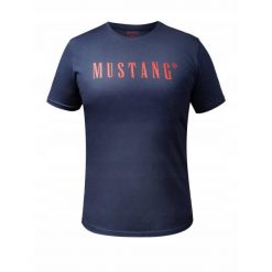 Koszulka Męska Mustang Sportowa Bawełniana. Niebieskie koszulki sportowe męskie Mustang, m, bez wzorów, z bawełny, bez kołnierzyka, bez ramiączek. Za 69.00 zł.