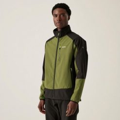 Kurtka trekkingowa męska Regatta Moutdale softshell. Szare kurtki męskie Regatta, m, bez wzorów, z materiału, bez kaptura. Za 219.49 zł.