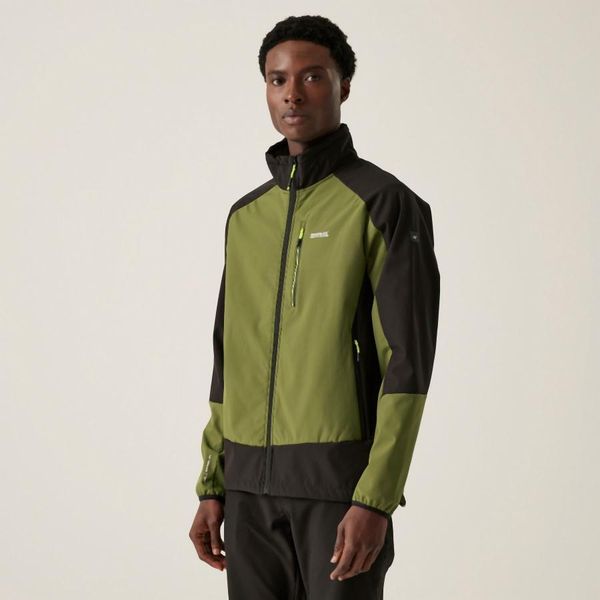 Kurtka trekkingowa męska Regatta Moutdale softshell. Szare kurtki męskie Regatta, m, bez wzorów, z materiału, bez kaptura. Za 219.49 zł.