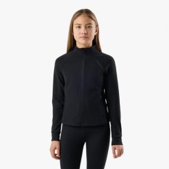 Kurtka softshell trening junior Swedemount Core Full Zip Jacket szybkoschnąca. Czarne kurtki sportowe damskie SWEDEMOUNT, l, bez wzorów, z materiału, bez kaptura, na fitness i siłownię. Za 129.99 zł.