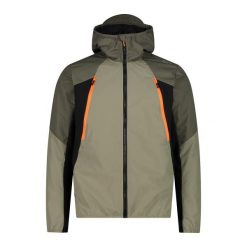 Kurtka narciarska z kapturem CMP Hybrid. Zielone kurtki męskie CMP, bez wzorów, sportowe, z kapturem. Za 524.20 zł.