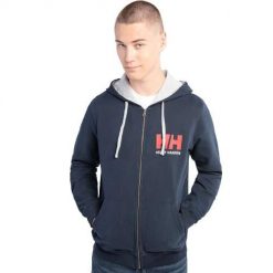 Bluza dresowa męska Helly Hansen Logo 597. Czarne bluzy męskie Helly Hansen, m, bez wzorów, z dresówki, bez kaptura. W wyprzedaży za 337.85 zł.