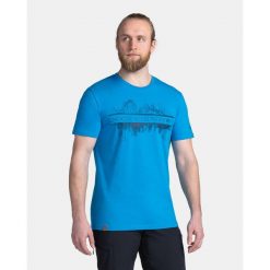Męski bawełniany t-shirt Kilpi CHOOSE-M. Niebieskie koszulki sportowe męskie Kilpi, m, bez wzorów, z bawełny, sportowe, bez kołnierzyka. Za 70.90 zł.