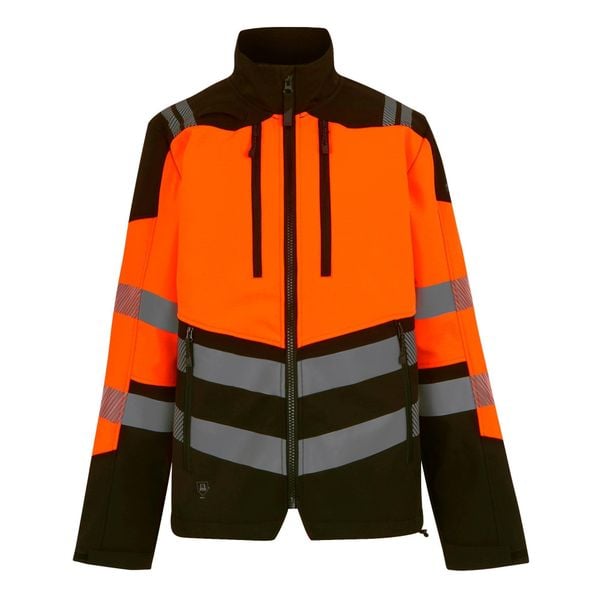 Kurtka Softshellowa Męska HiVis Trzywarstwowa. Brązowe kurtki męskie Regatta, l, bez wzorów, z materiału, z kapturem. Za 345.99 zł.