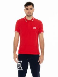 Leone Basic męska koszulka polo z kołnierzykiem. Czerwone koszulki polo męskie LEONE 1947 APPAREL, m, z aplikacjami, bez kołnierzyka, bez ramiączek, na fitness i siłownię. Za 105.21 zł.