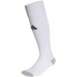 Getry piłkarskie Adidas Milano 23. Białe legginsy sportowe męskie Adidas, bez wzorów, do piłki nożnej. Za 33.90 zł.