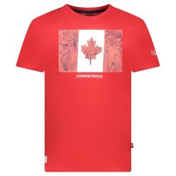 Koszulka Canadian Peak JPALMEAK RED RM MEN 233 (RBMSZ2057H/CP-ROUGE). Czerwone koszulki sportowe męskie Canadian Peak, bez wzorów, bez kołnierzyka, bez ramiączek. Za 79.00 zł.