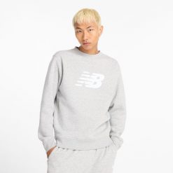 Bluza męska New Balance MT43905AG – szara. Szare bluzy męskie New Balance, l, bez wzorów, z bawełny, bez kaptura. Za 219.99 zł.