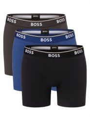 BOSS Obcisłe bokserki pakowane po 3 szt. Mężczyźni Bawełna niebieski|szary|wielokolorowy, M. Niebieskie bokserki męskie Boss, m, bez wzorów, z bawełny. Za 219.95 zł.