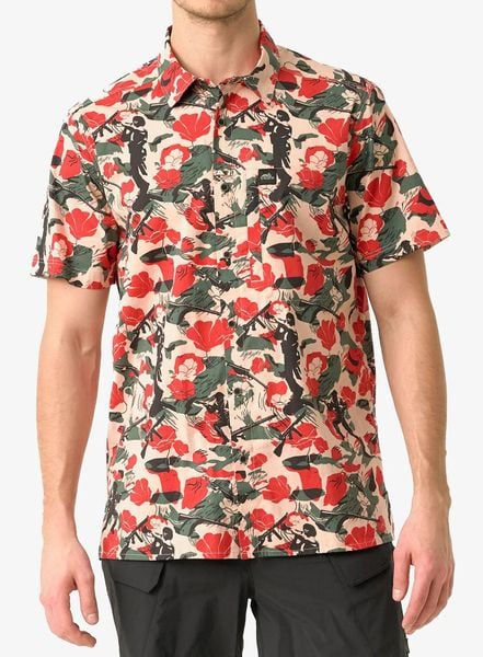 Koszula turystyczna Helikon-Tex Tactical Hawaiian Short Sleeve. Brązowe koszule męskie HELIKON-TEX, l, bez wzorów, z bawełny, klasyczne, bez kołnierzyka, bez ramiączek. Za 285.99 zł.