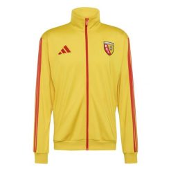 Kurtka dresowa RC Lens DNA 2026/27. Żółte kurtki męskie Adidas, m, bez wzorów, z dresówki, bez kaptura. Za 322.00 zł.