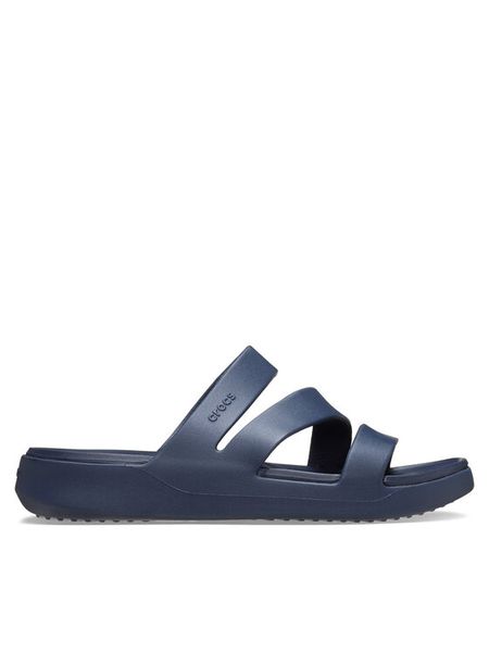 Crocs Klapki Getaway Strappy 209587 Granatowy. Niebieskie klapki damskie Crocs, bez wzorów, z tworzywa sztucznego, bez obcasa. Za 159.99 zł.