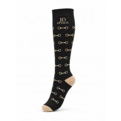 Skarpety jeździeckie Bit czarne JD Attack. Czarne skarpety damskie JD ATTACK, bez wzorów, z bawełny. Za 39.99 zł.