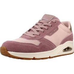 Buty SKECHERS 177856S Rose. Czerwone obuwie sportowe damskie Skechers, bez wzorów, ze skóry, na fitness i siłownię. Za 316.99 zł.