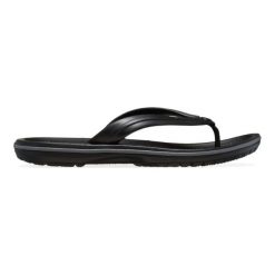 Kapcie Crocs Crocband Flip U Dorosłych. Czarne kapcie damskie Crocs, bez wzorów, z materiału. Za 233.00 zł.