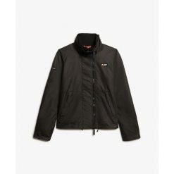 Damska wiatrówka Superdry Mtn. Czarne kurtki damskie Superdry., bez wzorów, z softshellu, bez kaptura. Za 429.30 zł.