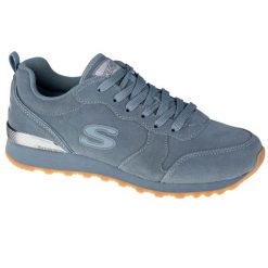 Buty sportowe Sneakersy damskie, OG 85-Suede Eaze. Niebieskie obuwie sportowe damskie Skechers, bez wzorów, z materiału, trekkingowe. Za 229.99 zł.