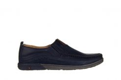 Mokasyny Bayla-081 949 Juma Blue Brąz 081091, Granat, Skóra naturalna - 40. Niebieskie mokasyny męskie Bayla, z nubiku, klasyczne. W wyprzedaży za 179.10 zł.