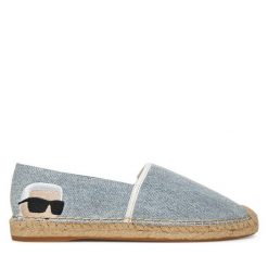 Espadryle KARL LAGERFELD. Niebieskie espadryle damskie KARL LAGERFELD, bez wzorów, bez obcasa, bez zapięcia. Za 309.99 zł.