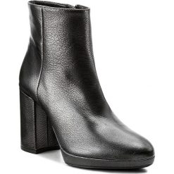 Botki UNISA - Talasi Cmt Black Cervus Mt. Czarne botki damskie Unisa, ze skóry, bez obcasa. W wyprzedaży za 379.00 zł.