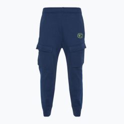 Spodnie męskie Nike Air Fleece Cargo. Niebieskie spodnie materiałowe męskie Nike, m, bez wzorów, wizytowe. Za 249.99 zł.