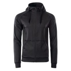 Męska Bluza Z Kapturem Kosko Full Zip. Czarne bluzy męskie Hi-tec, m, bez wzorów, z elastanu, z kapturem, na fitness i siłownię. Za 102.99 zł.