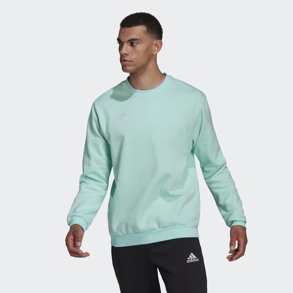 Bluza adidas Entrada 22. Zielone bluzy męskie Adidas, m, bez wzorów, bez kaptura, na fitness i siłownię. Za 189.90 zł.