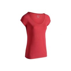 Koszulka 500. Czerwone t-shirty damskie DOMYOS, z bawełny. Za 14.99 zł.