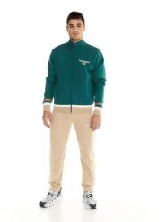 Bluza z pełny zamek błyskawiczny na co dzień. Brązowe bluzy sportowe męskie LEONE 1947 APPAREL, xl, bez wzorów, z dresówki, bez kaptura, na fitness i siłownię. Za 189.41 zł.