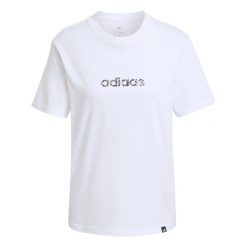 Koszulka damska ADIDAS W C CAMO LIN T S. Białe koszulki sportowe damskie Adidas, s, bez wzorów, z bawełny, bez kołnierzyka, bez ramiączek. Za 119.00 zł.