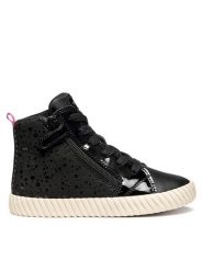Geox Sneakersy J Mirroless J46MNA 0AU02 C9999 D Czarny. Czarne buty sportowe dziewczęce Geox, bez wzorów, ze skóry, bez zapięcia. Za 179.99 zł.